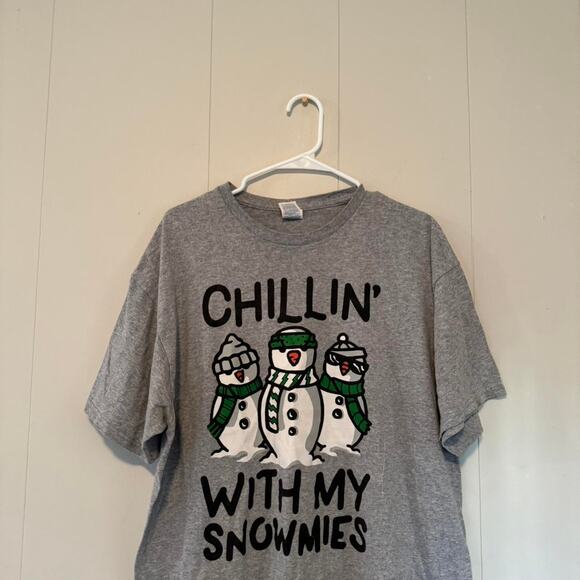 Vintage y2k Christmas snowmen humor short sleeve t shirt unisex XL - Picture 2 of 4